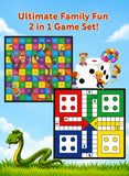 We Happy 2 in 1 Snakes & Ladders & Ludo Board Game | Family Board Game for Kids & Adults | Educational Indoor Game | Travel-Friendly Classic Fun Game Set