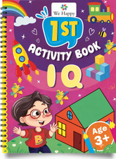 We Happy 1st IQ Activity Book for Kids Age 3+ – Early Learning, Shapes, Counting, Matching, Patterns, Memory & Logic Activities