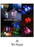 Pack Of 4 We Happy LED Flashing Shoelaces – Luminous Nylon Sports Laces