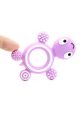 We Happy Turtle Baby Teether Toy, Silicone Teething Pain Relief Animal Infant Chew Tool, BPA Free, Dishwasher and Fridge Safe