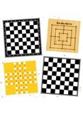 10 in 1 Classic Board Games Set for Kids & Family – Snakes & Ladders, Ludo, Chess, Checkers, Chinese Checkers, Backgammon & More – Educational Strategy Game Kit for Brain Development, Indoor Fun Toy