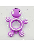 We Happy Turtle Baby Teether Toy, Silicone Teething Pain Relief Animal Infant Chew Tool, BPA Free, Dishwasher and Fridge Safe