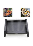 We Happy Portable BBQ Grill, Foldable Table Steel Barbecue Rack for Backpacking, Picnics and Outdoor Camping, Black