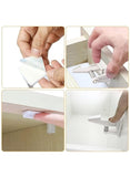 We Happy Child Safety Cabinet Locks Heavy Duty Spring-Loaded Baby Proof Latch for Cabinets Drawers Appliances Easy Install with Adhesive Durable Invisible Design Horse White