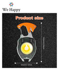 We Happy Amazing Travel Survival Tool With LED Flash Light Cutter Lighter Hammer Screw Driver Opener Keychain