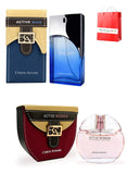 Nabeel Chris Adams Active Man and Woman 100 ML Spray Perfume Set