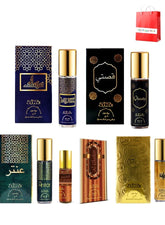 5 Pieces Ultimate Nabeel Roll On Collection Authentic Arabic Fragrance Oil Perfume Musk, Qisaty, Antar, Gold 24k, Al Ghadeer 6 ML