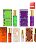 Nabeel Ultimate Nabeel Roll On Collection Authentic Arabic Fragrance Oil Perfume Tajebni, Sandal, Amber, Tawasul, Khayali 6 ML