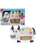 We Happy Cow Piano Toy with 3 Modes Animal Sounds, Flashing Lights and Wonderful Music Kids Creative Activity Game