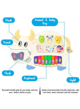 We Happy Cow Piano Toy with 3 Modes Animal Sounds, Flashing Lights and Wonderful Music Kids Creative Activity Game