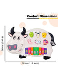 We Happy Cow Piano Toy with 3 Modes Animal Sounds, Flashing Lights and Wonderful Music Kids Creative Activity Game