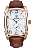 BENYAR Mens Luxury Rectangle Analog Quartz Watch 5114 – Waterproof Leather Strap Wristwatch for Casual, Formal Business Wear