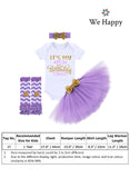 Birthday Costume Princess Theme Dressing up Toy Baby Girl Party Fancy Wear with Tutu Skirt, Legging, Cake Topper and Floral Headband