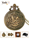 Yash Retro Russian Coin Replica Embossed Metal Quartz Pocket Watch
