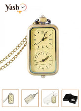 Yash Double Time Display Quartz Pocket Watch