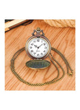Yash Classic Bronze Train Themed Quartz Pocket Watch