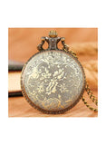 Yash Classic Bronze Train Themed Quartz Pocket Watch