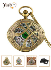 Yash Eye Shape Pendant Quartz Pocket Watch