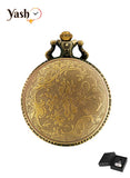 Yash Train Design Quartz Pocket Watch