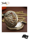 Yash Train Design Quartz Pocket Watch