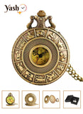 Yash Zodiac Signs Quartz Pocket Watch