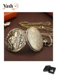 Yash Train Design Quartz Pocket Watch