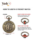 Yash King Cross London Station Quartz Pocket Watch