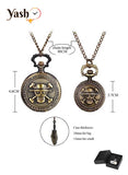 Yash Anime Skull One Piece Style Quartz Pocket Watch