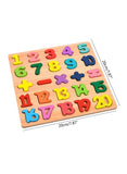 70 Pieces Set of Wooden Learning Toy A to Z Alphabet, 1 to 20 Counting Numbers Multiple Shapes Educational Activity Game for Toddlers (Set of 3)