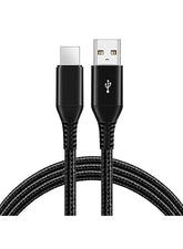 Mobile Charging Cable USB to C Type, Nylon Braided Sync, Charge and Data Transfer Wire, Compatible with Smartphones, Tablets, Power Banks (Comes in Assorted Colors and size)