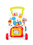 Baby Walker with Music and Toys Multi Functional Early Learning, Fine Motor, Limb Training Trolley Detachable Piano, Rattle, Lights, Phone
