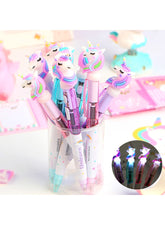 Unicorn Light Pen for Kids – Cute LED Ballpoint Pen for Girls, School Stationery Gift, Multicolor Unicorn Pens with Smooth Ink, Fun Writing Toy for Birthday, Party Favor, Return Gift