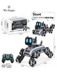 Remote Control Robot Dog Toy 8WD Gesture Sensing Stunt RC Car with Lights, Dual Remote, Music for Kids Age 6+