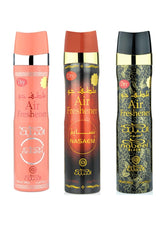 Pack of 3 Nabeel Air Freshener Nasaem, Black and Touch Me 300 ML