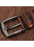 Premium Leather Belt for Men Classic Pin Buckle Timeless Elegance for Casual and Formal Wear