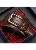 Premium Retro Leather Belt for Men Stylish Business Formal Buckle for Jeans and Everyday Wear