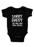 We Happy Sorry Daddy You Have Now Two Bosses Baby Bodysuit Romper Birthday Costume Dress