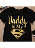 We Happy Daddy is my Super Baby Bodysuit Cute Romper Birthday Costume Dress