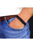 Handmade Braided Leather Bracelet for Men Black Magnetic Clasp, Biker Inspired Wristband
