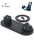 6 in 1 Wireless Charging Stand, Multi-Function Portable Fast Charger Station Pad for Smartphone, Apple Watch and AirPods