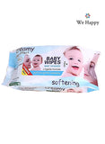 Baby Wipes Cleansing Wet Towels Soft and Gentle, Alcohol Free and Perfect for Sensitive Skin - 80 Pieces Each Pack