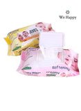 Baby Wipes Cleansing Wet Towels Soft and Gentle, Alcohol Free and Perfect for Sensitive Skin - 80 Pieces Each Pack