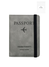 We Happy Passport Holder Travel Wallet – Stylish Passport Cover for Men & Women, PU Leather, SIM Card Slots, Slim Travel Organizer Pouch for Documents & Cards