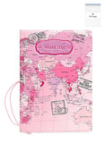 We Happy The World Map Waterproof Passport Cover – Travel Wallet Ticket Holder, Slim Organizer for Passport & Documents, Unisex Travel Accessory