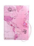 We Happy The World Map Waterproof Passport Cover – Travel Wallet Ticket Holder, Slim Organizer for Passport & Documents, Unisex Travel Accessory