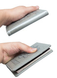 We Happy Passport and Card Holder Combo – Slim Leather Passport Wallet with Card Slots, Travel Organizer with Russia & USA Design