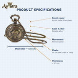 Asmara Anime Skull One Piece Style Quartz Pocket Watch with 30 cm FOB Chain