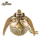 Asmara Quidditch Ball Quartz Pocket Watch with 30 cm FOB Chain