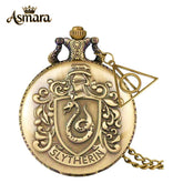 Asmara Slytherin Quartz Pocket Watch with 30 cm FOB Chain