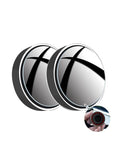 We Happy 2 Pcs Car Suction Cup Auxiliary Rearview Mirror 360 Degree Rotating Wide-angle Round Frame Mirror